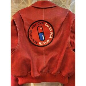 Handmade Akira STYLE Kaneda Anime Good Health Bad Education Faux Leather Jacket